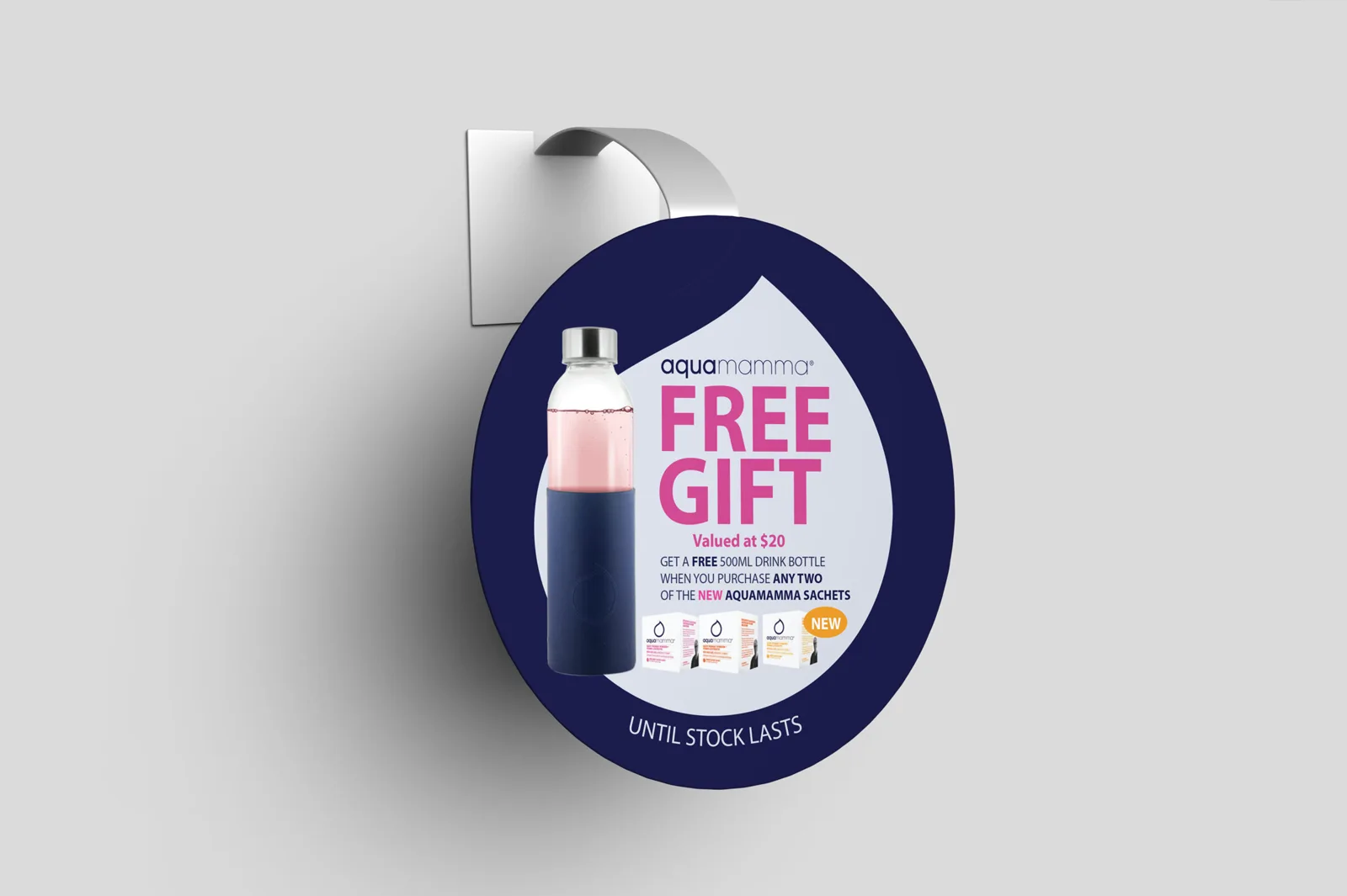 Custom printed danglers and wobblers highlighting retail promotions, offers, and new product launches at point of sale displays