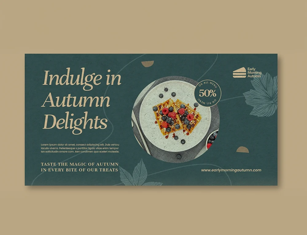 gloss finish table mat with promotional graphics